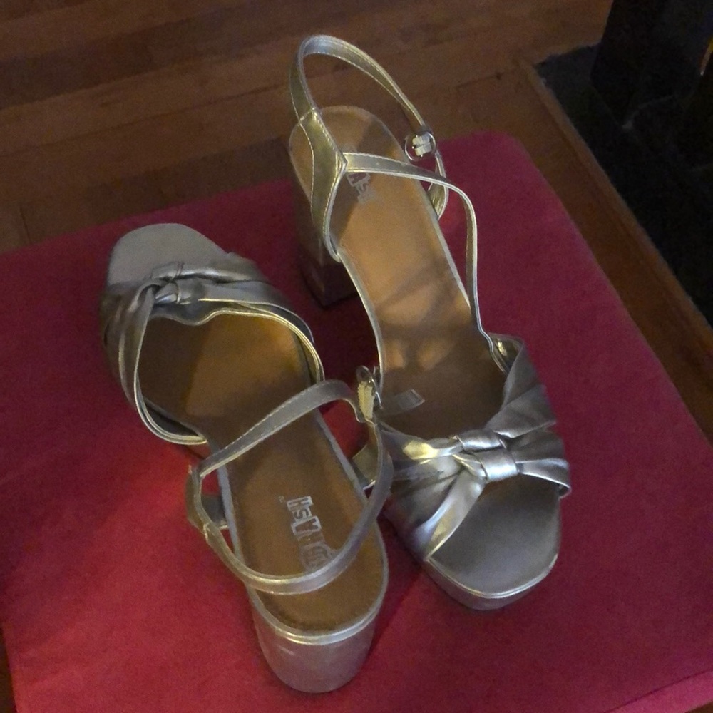 Silver Platforms **SIZE 12*** WORN ONCE*